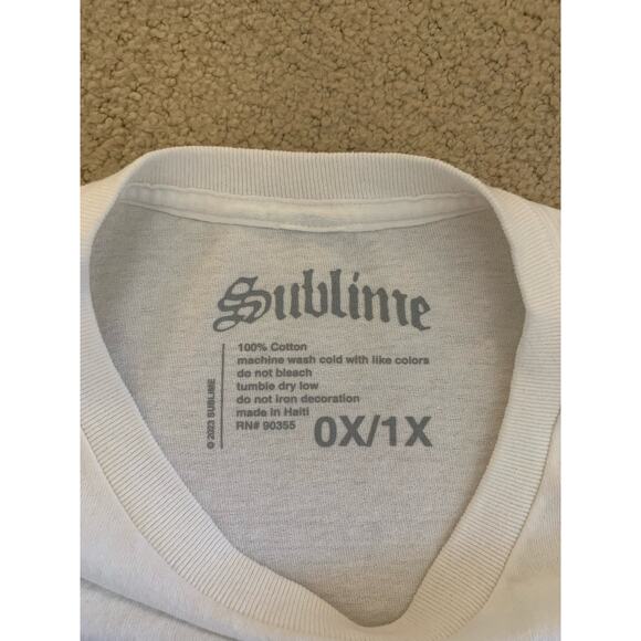 NWOT Sublime Long Beach Sun White Tee - Picture 4 of 4